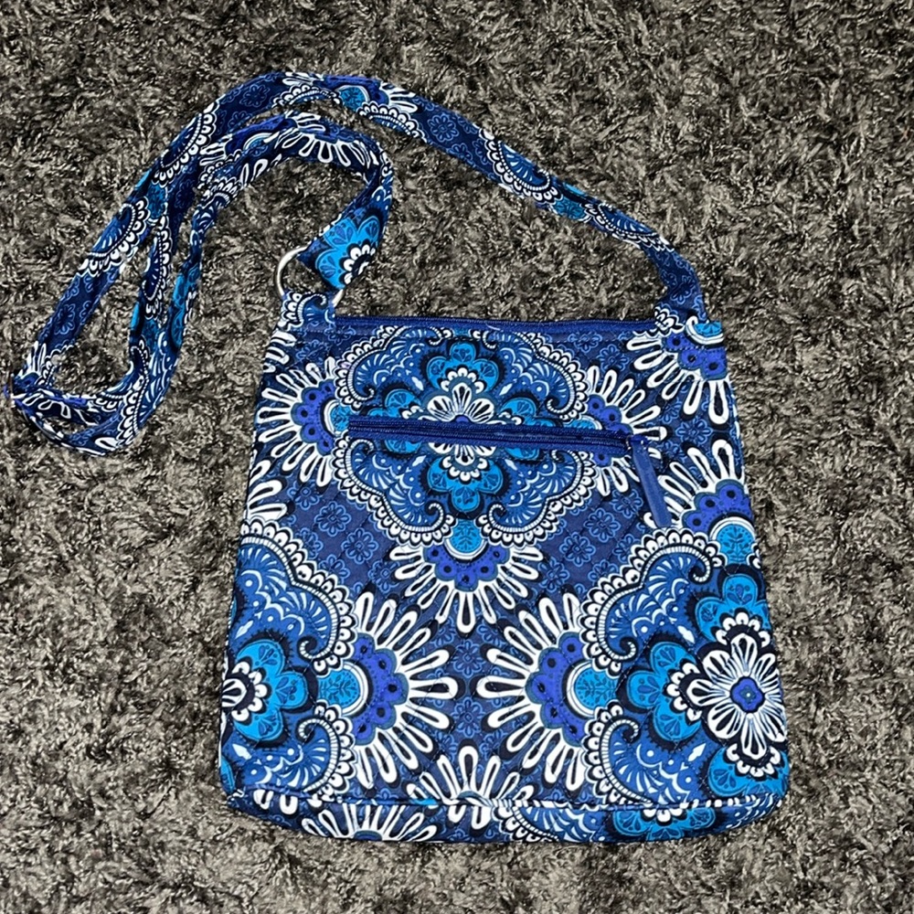 Vera Bradley Hipster Crossbody Blue Tapestry